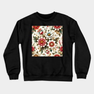 White Flowers Crewneck Sweatshirt